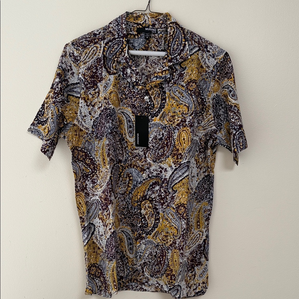 Murano Paisley Casual Button Down Shirt